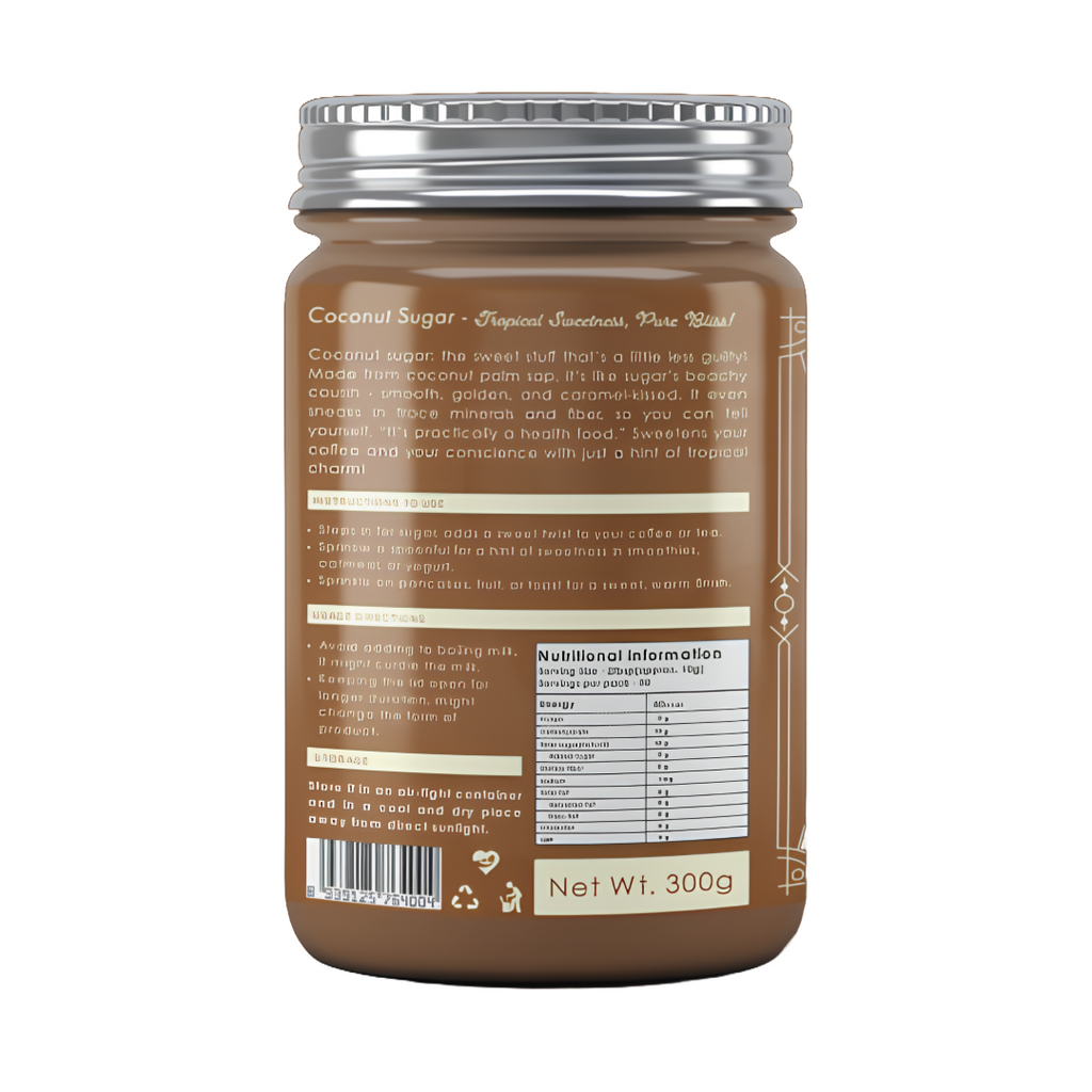 coconut palm sugar ingredients TRIVAA ORGANICS Coconut Sugar Natural Sweetener